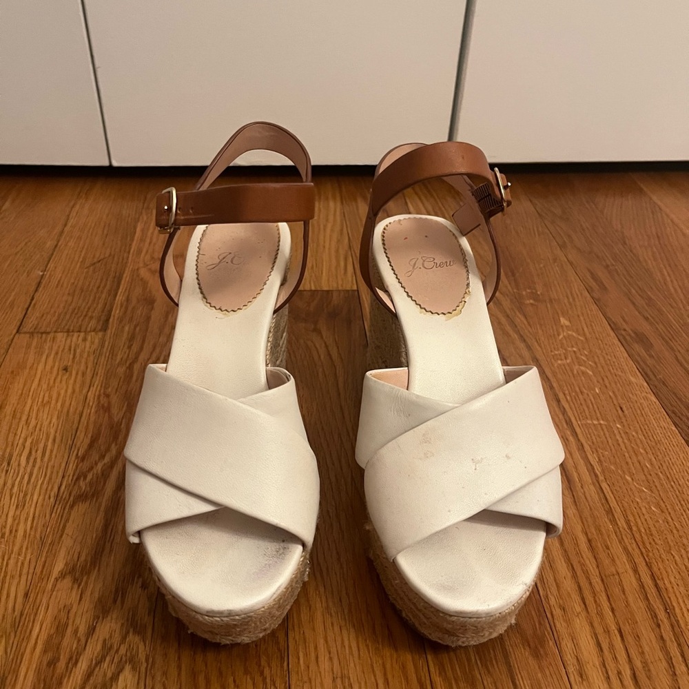 J.Crew Two Tone Platform Espadrille Heel Sandals - Picture 7 of 7